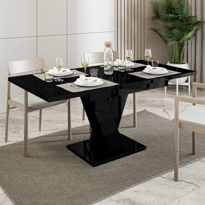 Stół rozkładany MASIV | 120-160x80 | Czarny połysk1.jpg