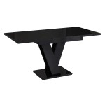 Stół rozkładany MASIV | 120-160x80 | Czarny połysk