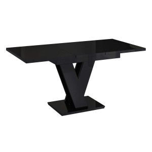 Stół rozkładany MASIV | 120-160x80 | Czarny połysk