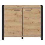 Komoda AKTIV 2D / 24TWLK45 / dąb taurus, czarny