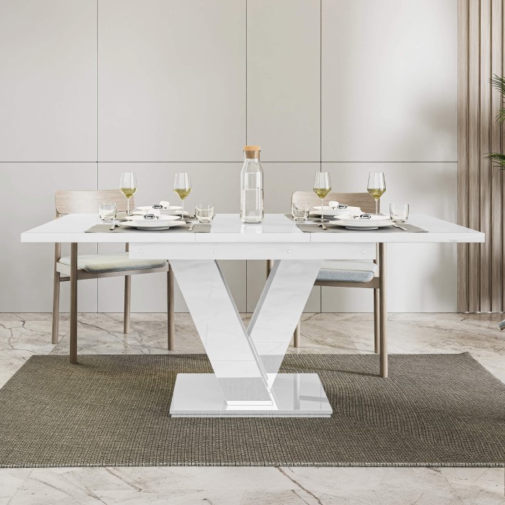 Stół rozkładany MASIV | 120-160x80 | Biały połysk3.jpg