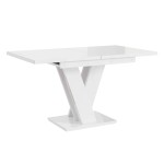 Stół rozkładany MASIV | 120-160x80 | Biały połysk
