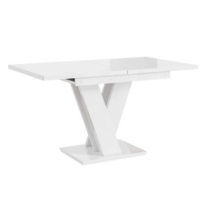 Stół rozkładany MASIV | 120-160x80 | Biały połysk