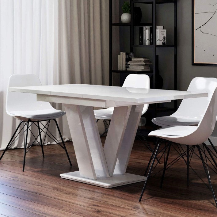 Stół rozkładany MASIV | 120-160x80 | Biały połysk6.jpg