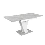 Stół rozkładany MASIV | 120-160x80 | Biały, beton