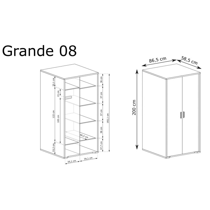 Szafa GRANDE G-8 | Dąb Cremona3.jpg