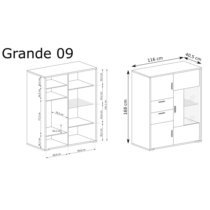 Witryna GRANDE G-9 | Dąb Cremona4.jpg
