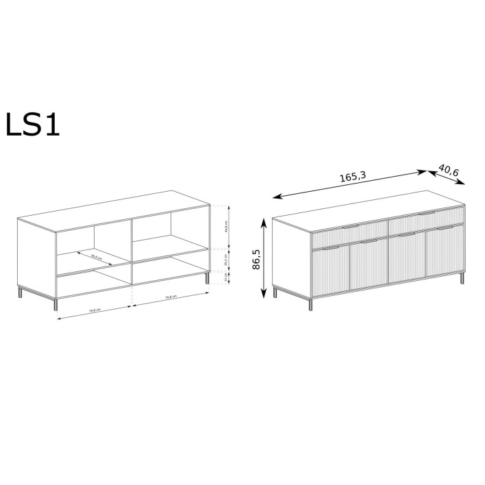 Duża komoda frezowana LINKA STYLE LS-1 | Green stone2.jpg