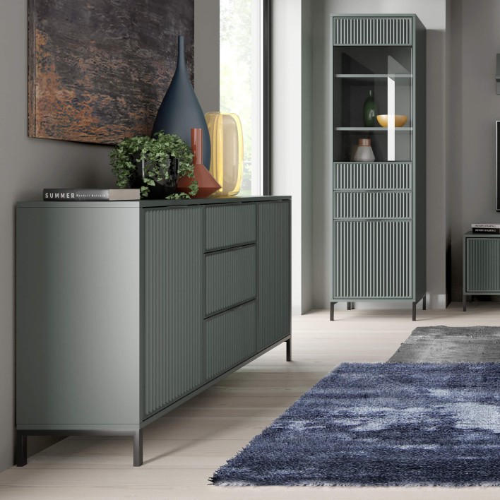 Komoda frezowana LINKA STYLE LS-2 | Green stone1.jpg