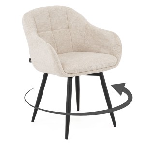 Krzesło obrotowe SANTOS 2 Beż RAVEN #24 Noga czarna