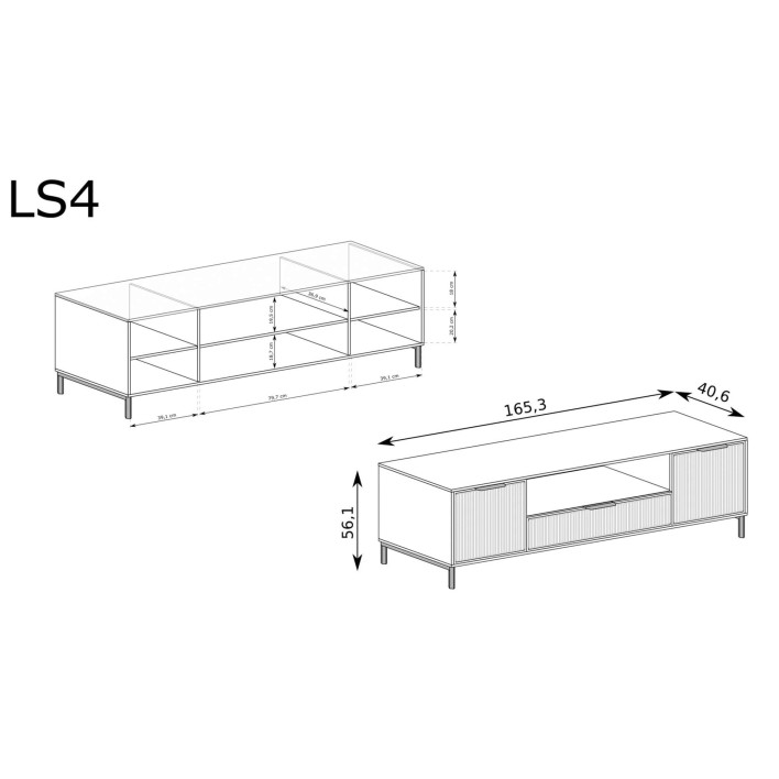 Nowoczesna szafka RTV LINKA STYLE LS-4 | Green Stone3.jpg