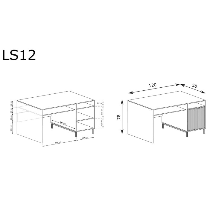 Nowoczesne biurko LINKA STYLE LS-12 | Green stone2.jpg