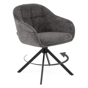 Krzesło obrotowe SANTOS Ciemny szary RAVEN #15 Noga czarna