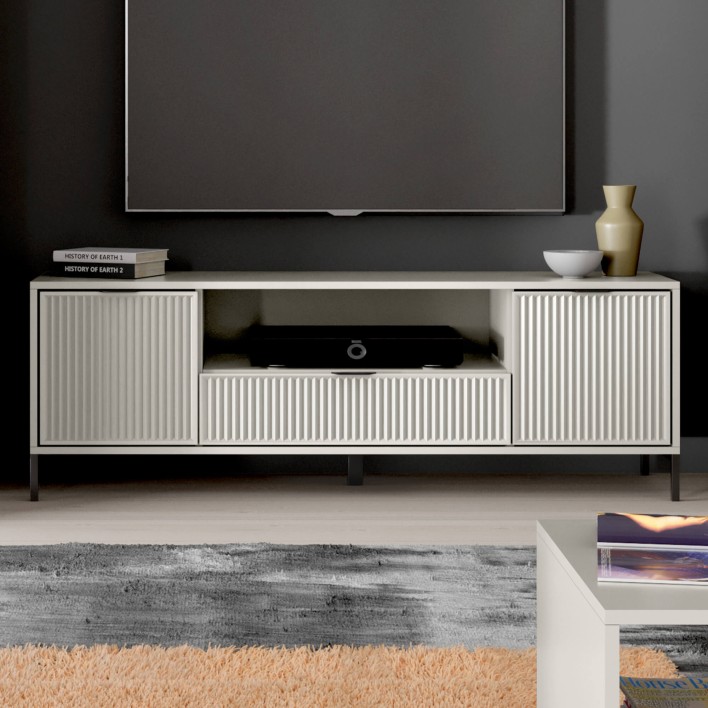 Nowoczesna szafka RTV frezowana LS-4 | Cashmere1.jpg