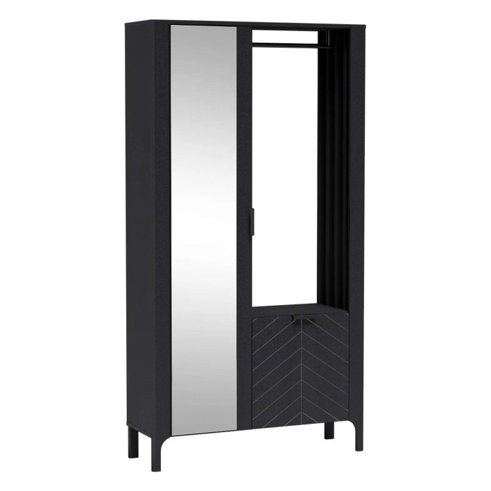 Garderoba z lustrem MALUMI MM-11 | Czarny2.jpg