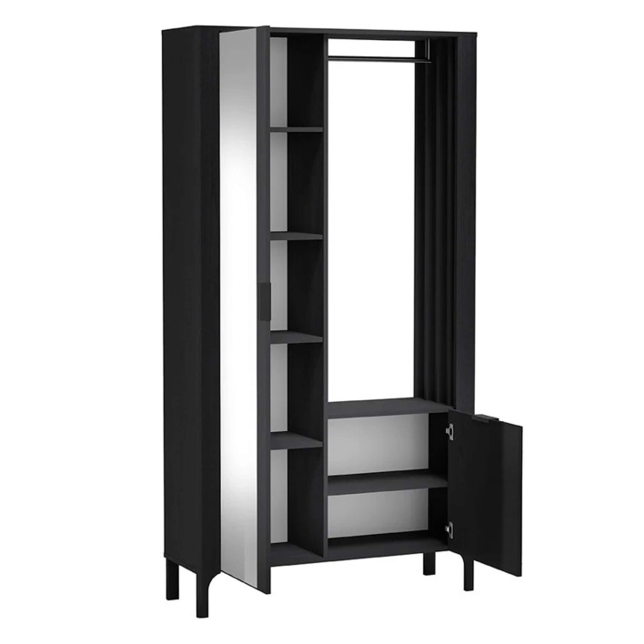 Garderoba z lustrem MALUMI MM-11 | Czarny3.jpg