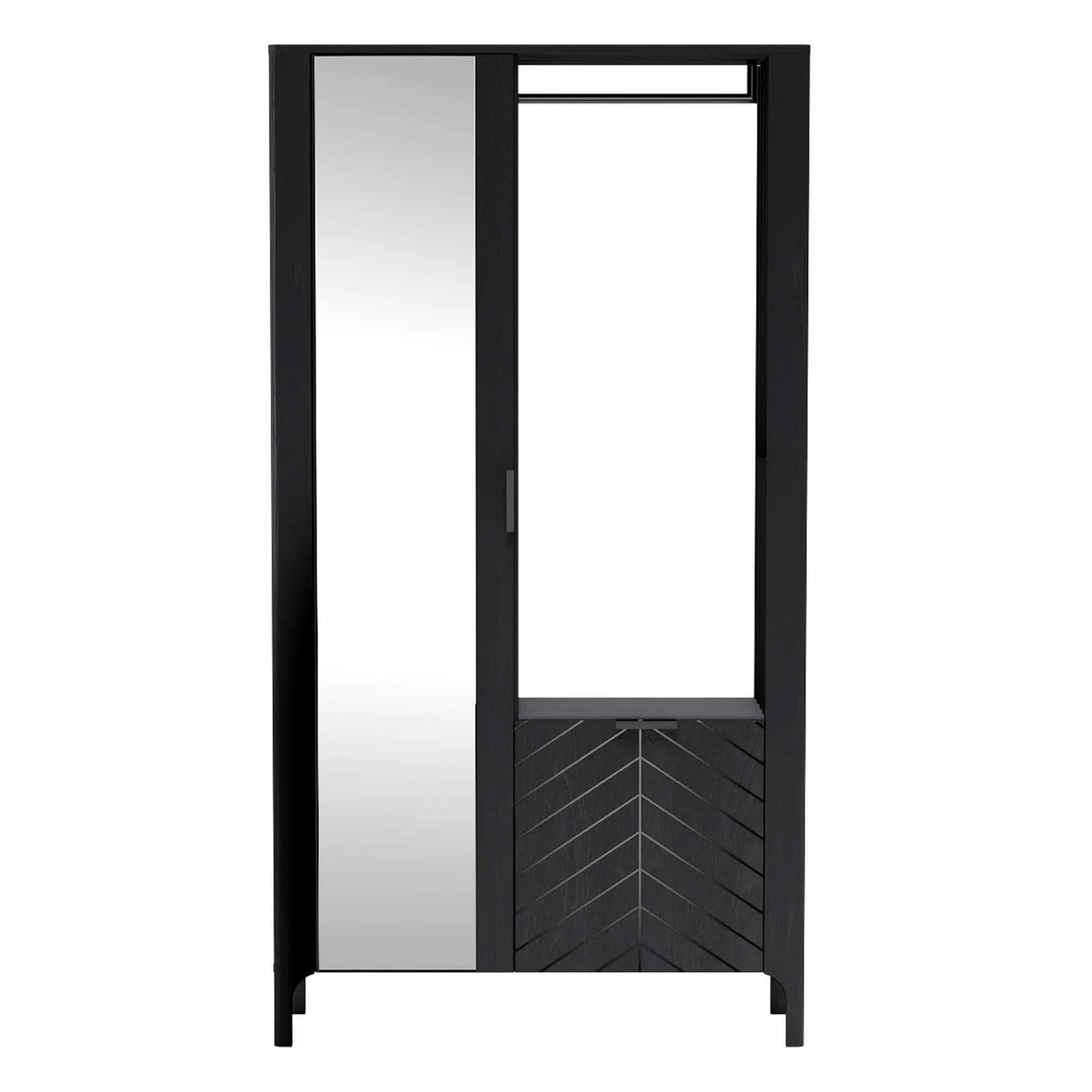 Garderoba z lustrem MALUMI MM-11 | Czarny.jpg