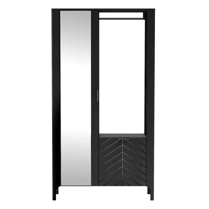 Garderoba z lustrem MALUMI MM-11 | Czarny.jpg