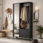 Garderoba z lustrem MALUMI MM-11 | Czarny1.jpg