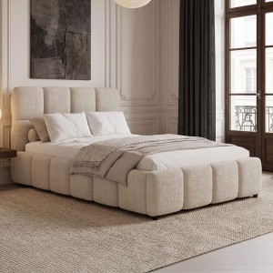 Łóżko tapicerowane z pojemnikiem 4583G | 120x200 | Boucle | Biały #6