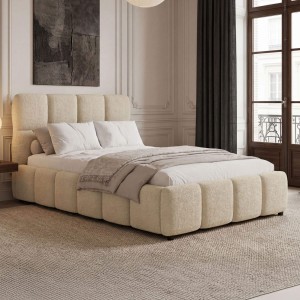 Łóżko tapicerowane z pojemnikiem 4583G | 120x200 | Boucle | Beż #7