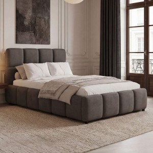 Łóżko tapicerowane z pojemnikiem 4583G | 120x200 | Welur | Szary #15