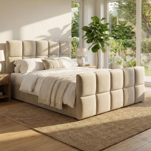 Łóżko kontynentalne z pojemnikiem GRID | 120x200 | Kolor do wyboru