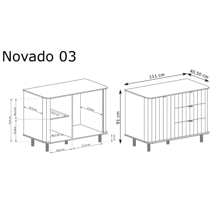 Komoda NOVADO NV-3 | Clay gray11.jpg