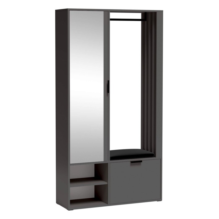 Garderoba z lustrem MILO UNI | Grafit1.jpg