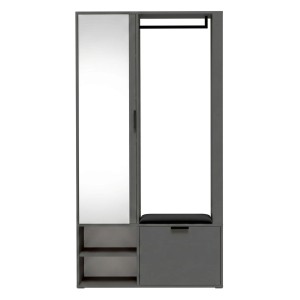 Garderoba z lustrem MILO UNI | Grafit