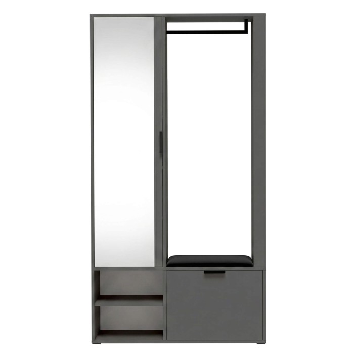 Garderoba z lustrem MILO UNI | Grafit.jpg