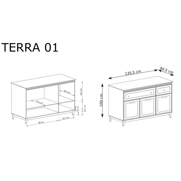 Komoda TERRA TA-1 | Szary diamentowy7.jpg