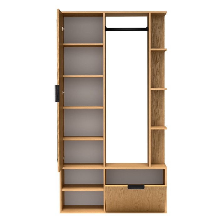 Garderoba z lustrem NALA | Dąb bookmatch4.jpg