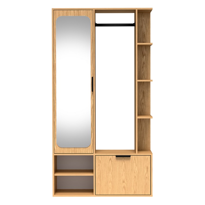 Garderoba z lustrem NALA | Dąb bookmatch.jpg