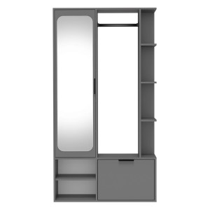 Garderoba z lustrem NALA | Szary diamentowy