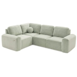 Narożnik BERGO II | Funkcja spania, pojemnik, USB | Lewostronny | Magic Velvet 2201 | SZYBKA WYSYŁKA