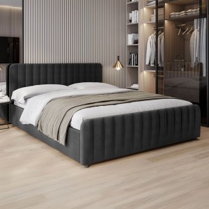 Łóżko tapicerowane z pojemnikiem SFG0160P | 140x200 | Welur | Velluto 20 | SZYBKA WYSYŁKA