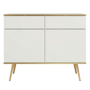 Komoda ORO KSZ-107 | Biały | Złote nogi | SZYBKA WYSYŁKA