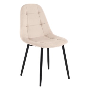 Nowoczesne krzesło tapicerowane DC-1916A beż welur #5