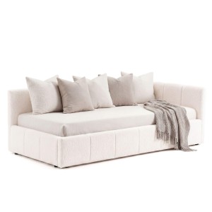 Łóżko tapicerowane z pojemnikiem 5084G-R | 90x200 | Boucle | Biały #6