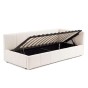 Łóżko tapicerowane z pojemnikiem 5084G-R | 90x200 | Boucle | Biały #6-3