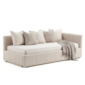 Łóżko tapicerowane z pojemnikiem 5084G-R | 90x200 | Boucle | Beż #8