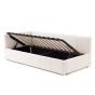 Łóżko tapicerowane z pojemnikiem 5084G-L | 90x200 | Boucle | Biały #6-3