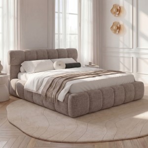 Łóżko tapicerowane BOSTON SLIM | 200x200 | Stelaż metalowy | Cremona 24 | SZYBKA WYSYŁKA
