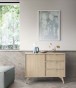 komoda boho beżowa FOREST beż piaskowy/jodełka scandi