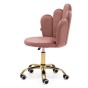 Krzesło obrotowe muszelka różowe #44 DC-6092S złote nogi, welur | OUTLET-4