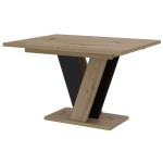 Stół rozkładany VINEY | 120-160x90 | Dąb artisan, czarny