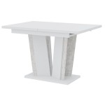 Stół rozkładany DOHA 2 | 120-160x80 | Biały, beton