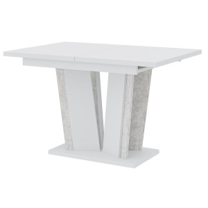 Stół rozkładany DOHA 2 | 120-160x80 | Biały, beton