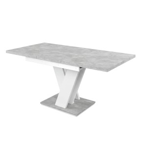 Stół rozkładany MASIV | 120-160x80 | Biały, beton